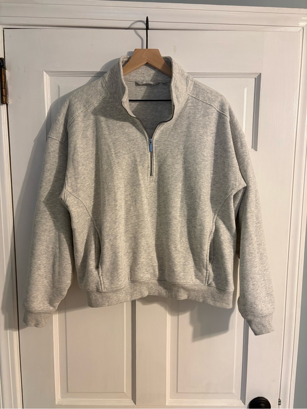 Women’s Rhoback Light Gray Half-Zip Sweatshirt